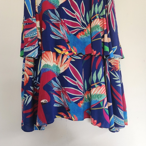 Farm Rio x Anthropologie Fatima Tiered Midi Skirt Size Large - Picture 6 of 16